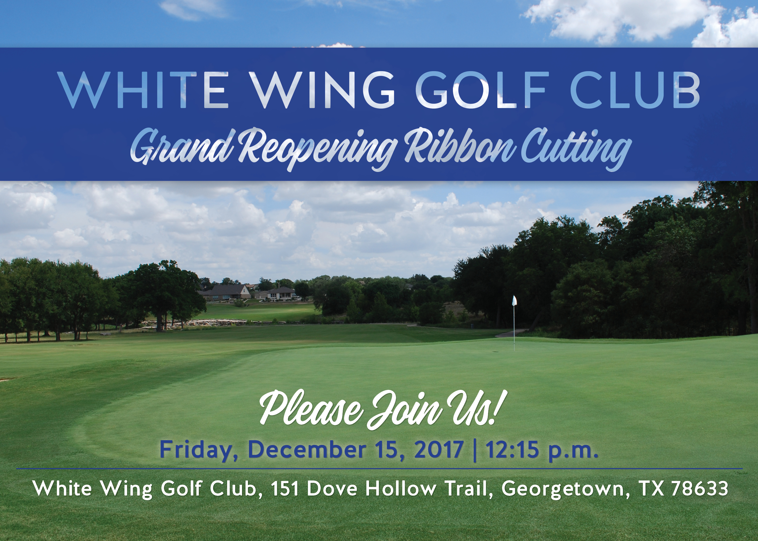 Sun City Texas Community Association Calendar Event White Wing Golf
